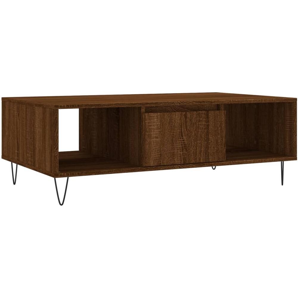 Tavolino Salotto Rovere Marrone 104x60x35 Cm Legno Multistrato - Foto 2