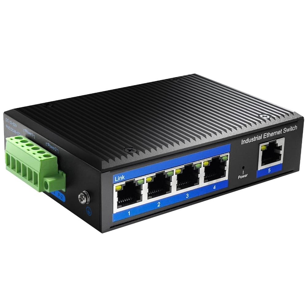 Switch Industriale IG1005 Gigabit con 5 Porte Colore Nero - Foto 2