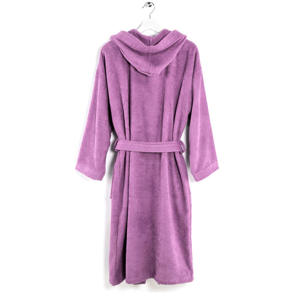 Accappatoio Con Cappuccio Spugnissima Minorca Junior In Cotone Colore Viola Misura 8-10 Anni - Foto 1