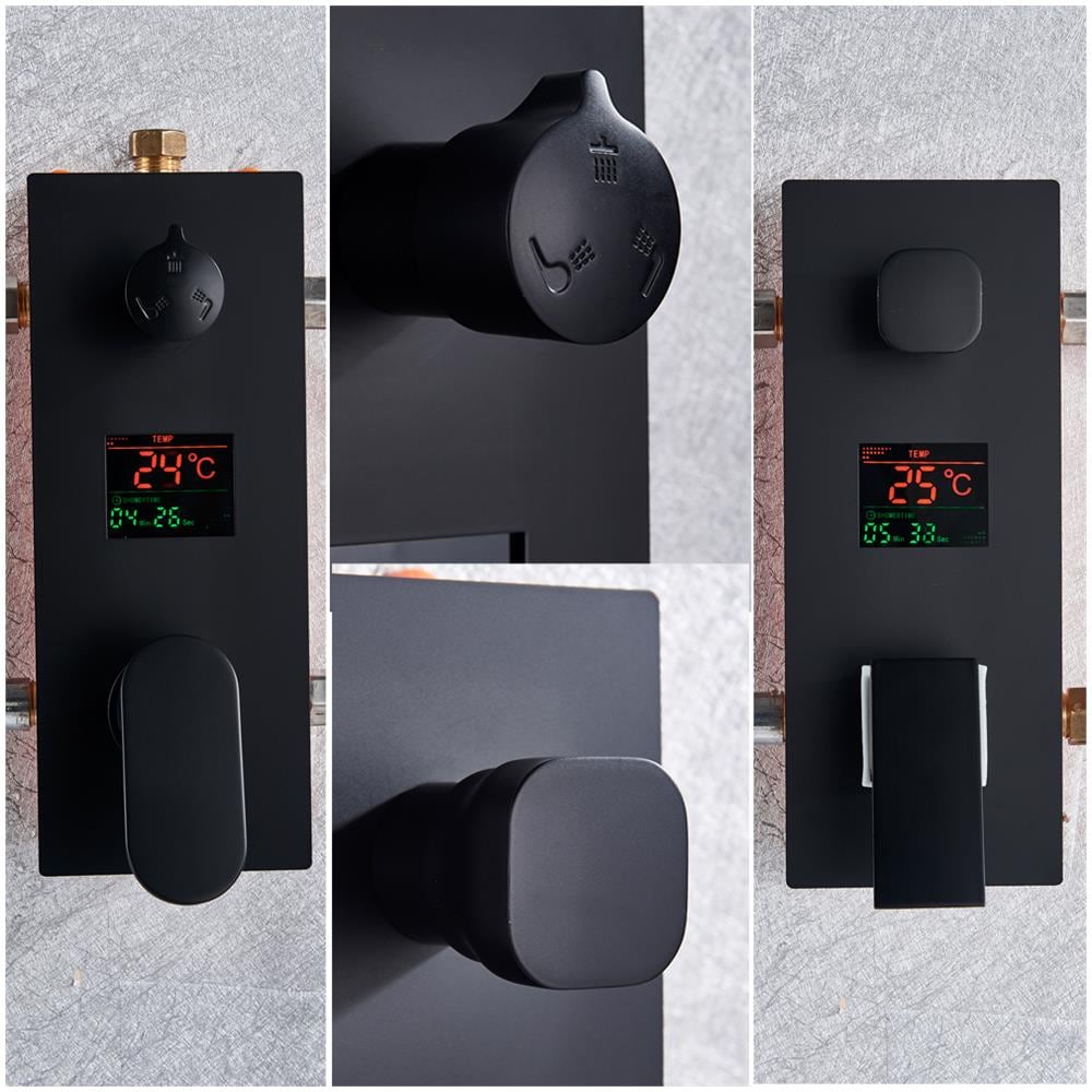 Set miscelatore doccia, Blackswan, tipo M3.15 LED, modello nero opaco, misura 30 cm - Foto 4