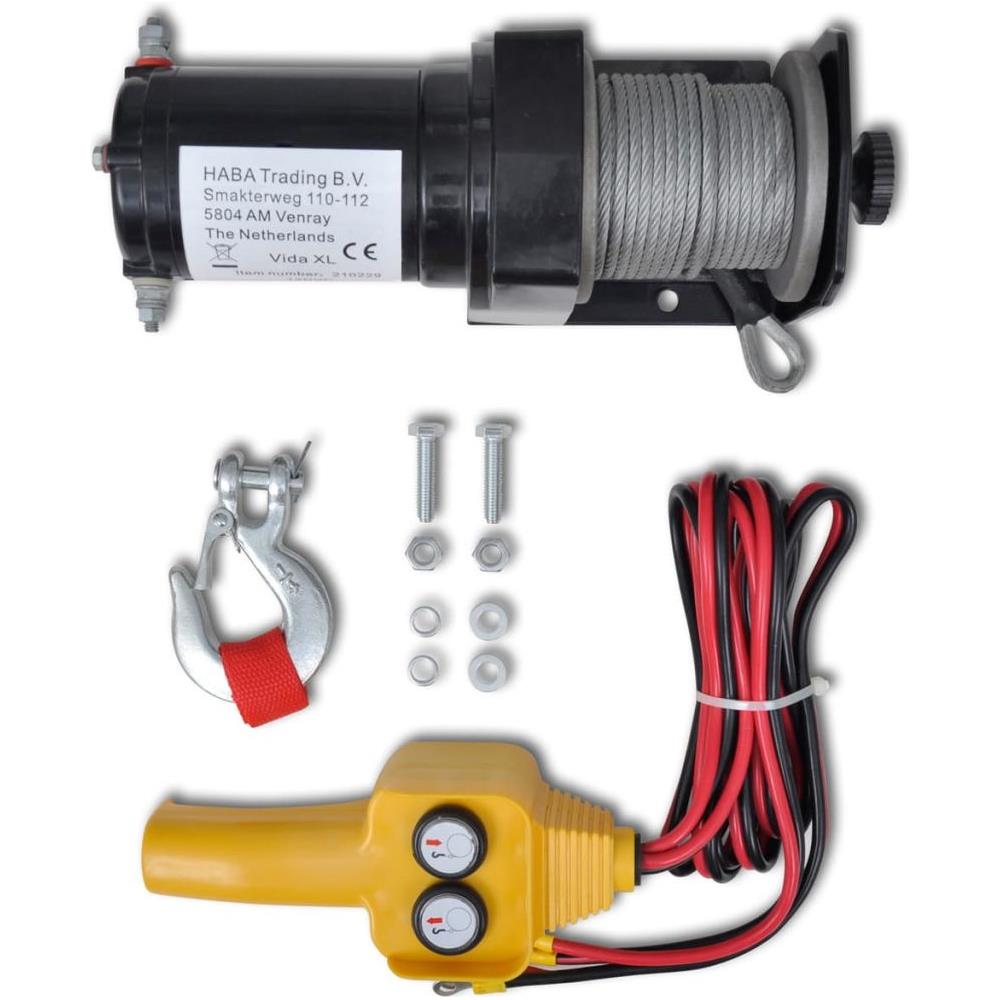 Verricello Elettrico 12 V 907 Kg Telecomando A Filo - Foto 1