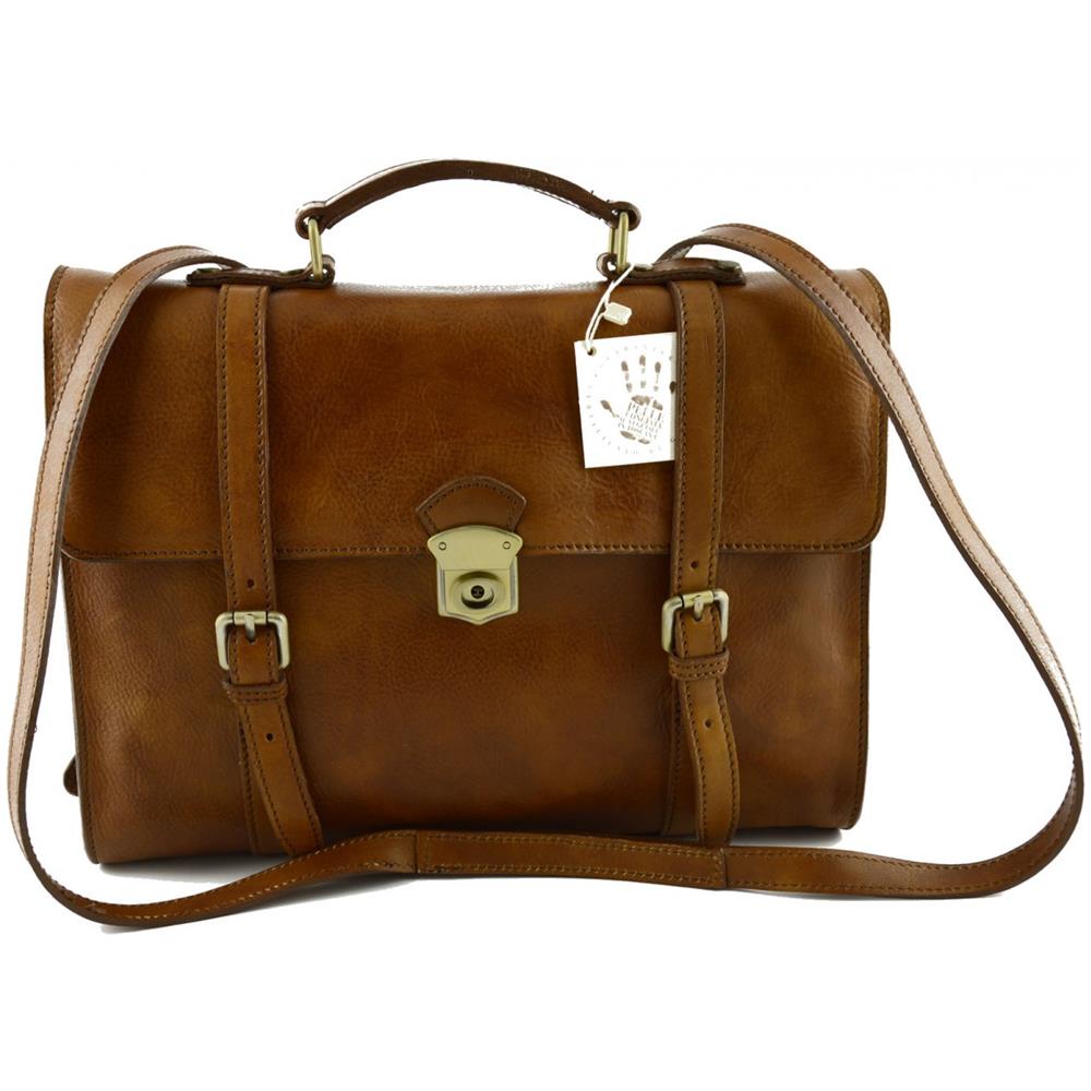 Dream Leather Arzttasche Aus Italien – Echte Leder-Aktentasche Mit Schnallenverschluss & Schlüssel