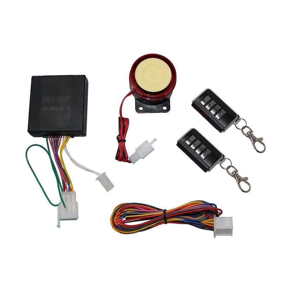 KIT ALLARME ANTIFURTO AUTO UNIVERSALE COMPLETO 2 TELECOMANDI SIRENA CENTRALINA