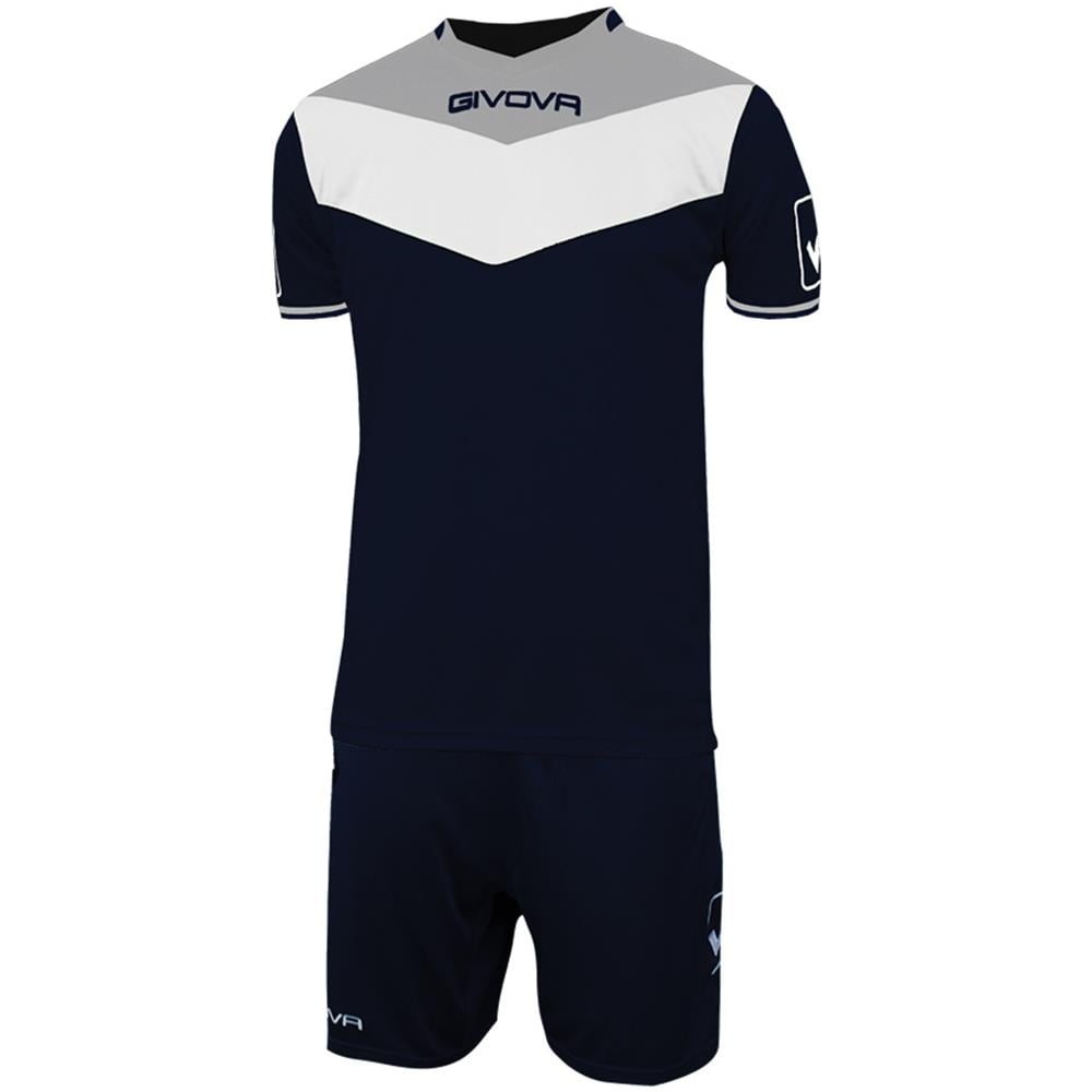 Kit Campo Mc Blu / grigio Chiaro Corsa Sport Uomo Staff Running Jogging Allenamento Relax Calcio Calcetto Torneo Scuola Sport - Taglia S - Foto 1
