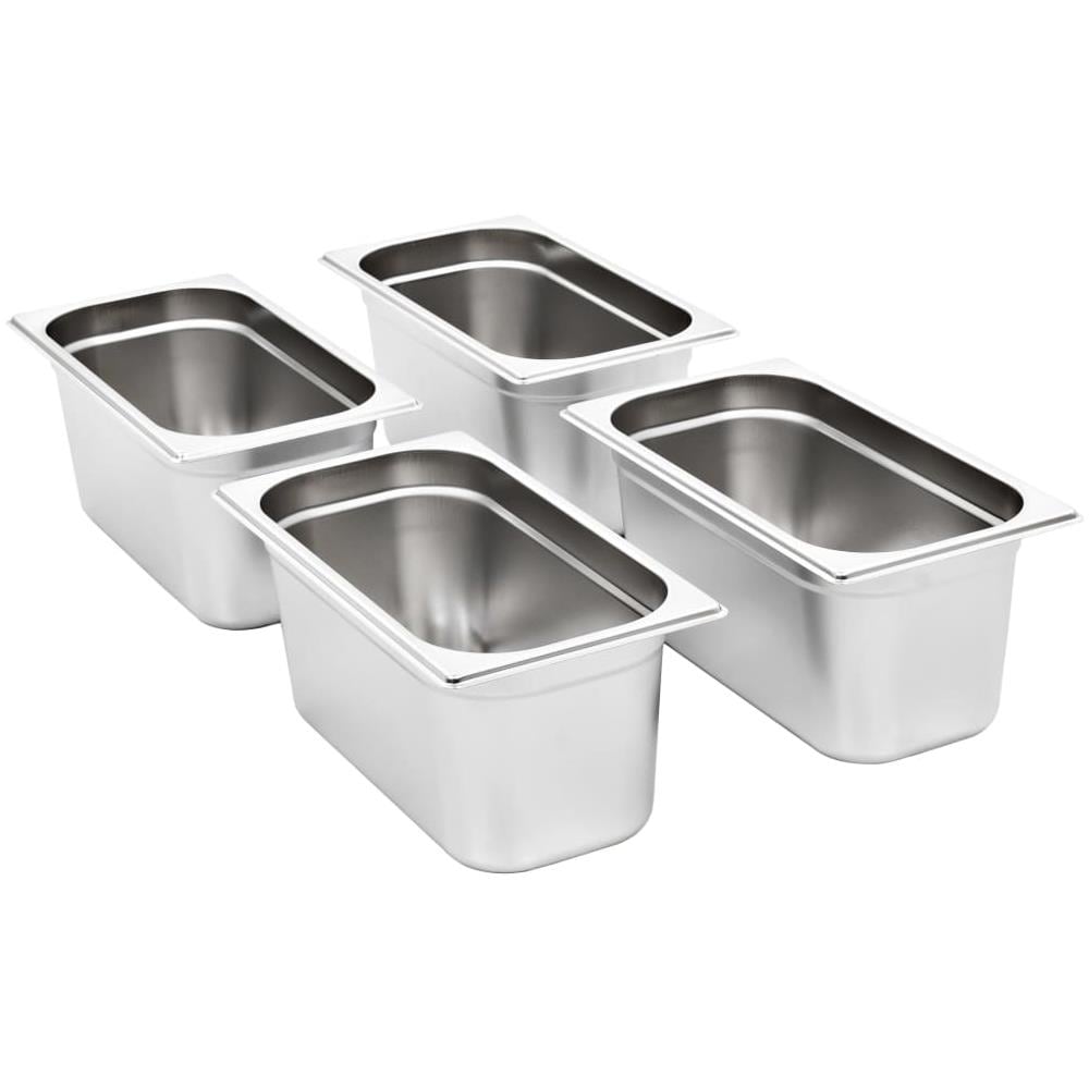 Contenitori Per Alimenti 4 Pz Gn 1/3 150 Mm In Acciaio Inox - Foto 2