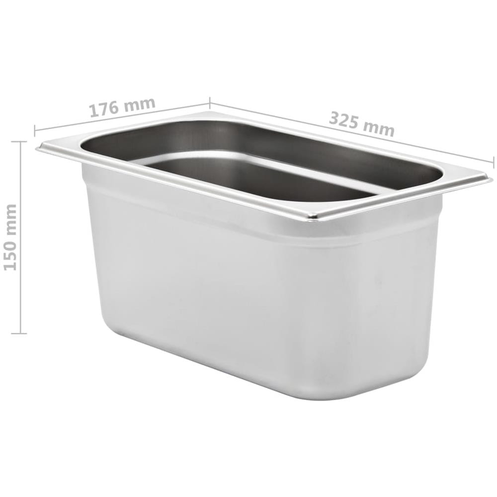Contenitori Per Alimenti 4 Pz Gn 1/3 150 Mm In Acciaio Inox - Foto 8