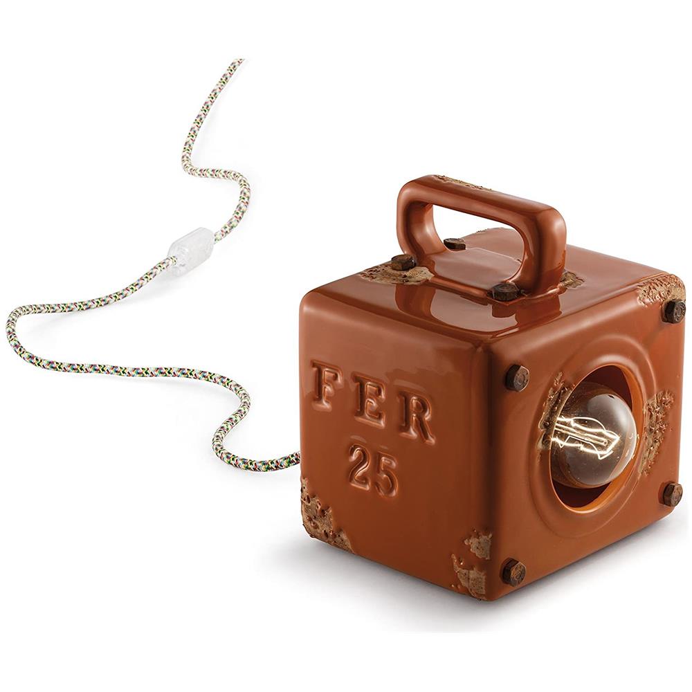 Industrial 1650, Lampada Da Tavolo, - Arancione - Foto 1