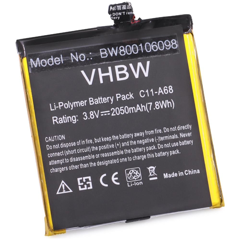 Batteria Sostituisce Asus C11-a68 Per Smartphone Cellulare Telefono Cellulari (2050mah, 3,8v, Li-poly)  - Foto 1