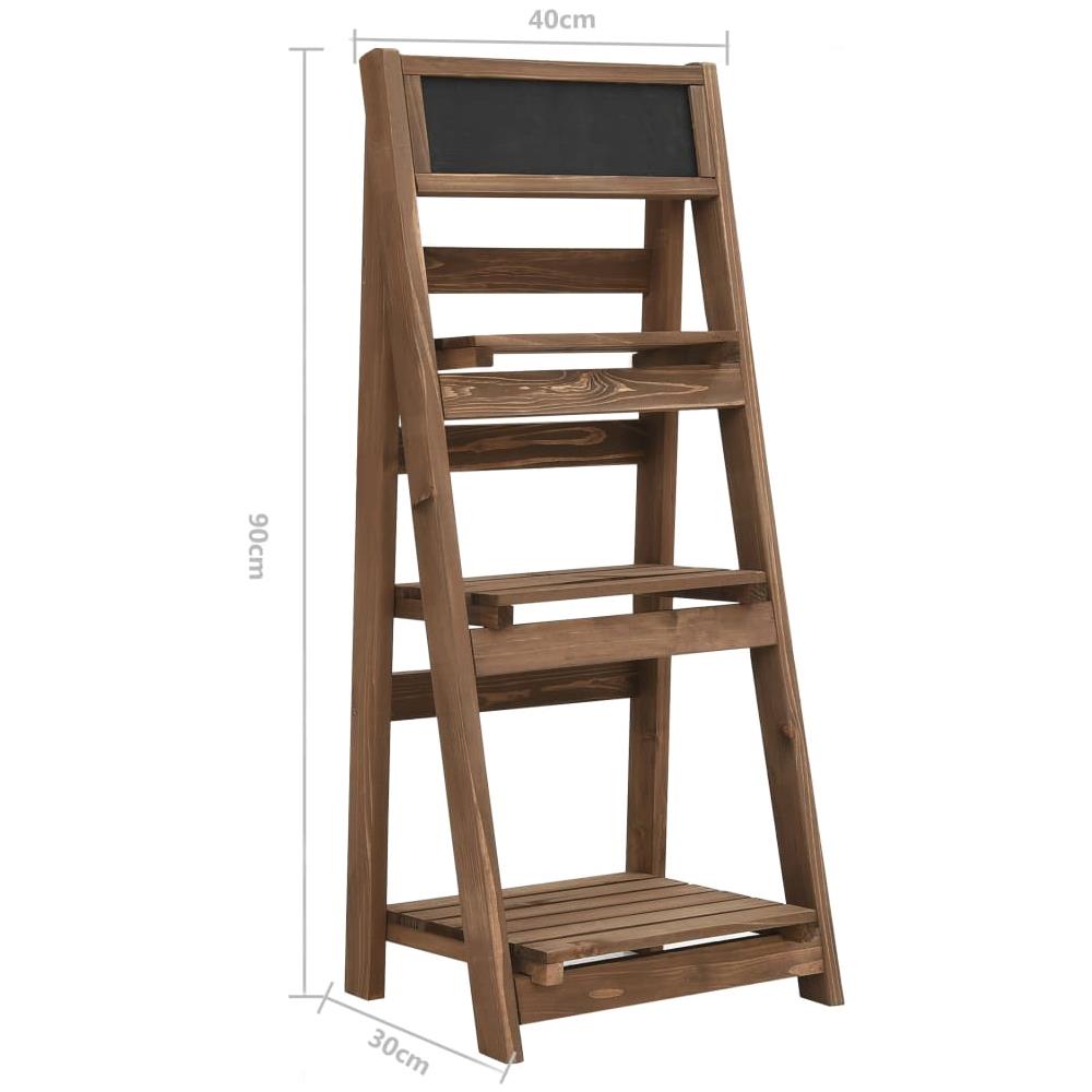 Piedistallo Piante 3 Livelli Con Lavagna 40x30x90cm Legno Abete - Foto 7