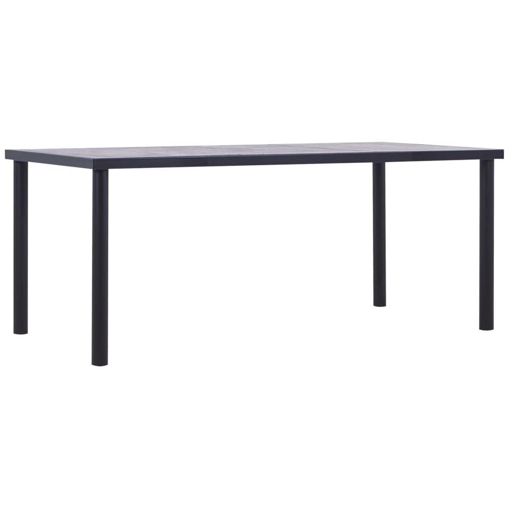 Tavolo Da Pranzo Nero E Grigio Cemento 180x90x75 Cm In Mdf - Foto 1