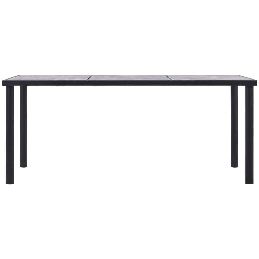 Tavolo Da Pranzo Nero E Grigio Cemento 180x90x75 Cm In Mdf - Foto 2