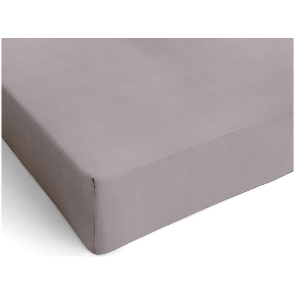 Lenzuolo Sotto Con Angoli In Microfibra - Matrimoniale Maxi 180 X 200 X 25 Cm - Grigio Chiaro - Foto 1
