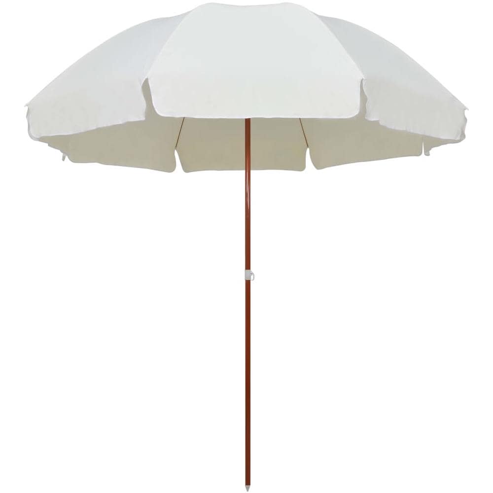 Ombrellone Con Palo In Acciaio 300 Cm Sabbia - Foto 1