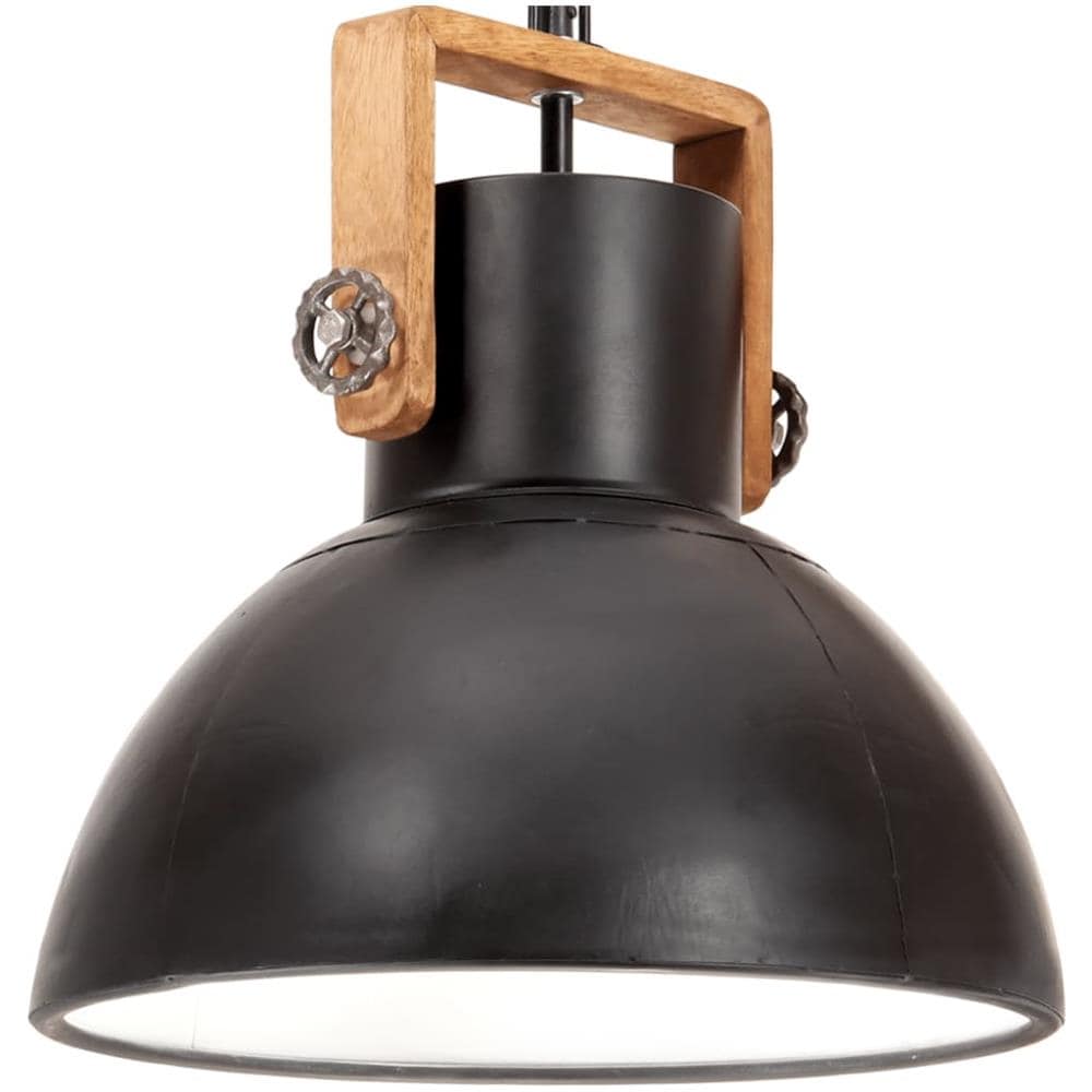 Lampada A Sospensione Industriale 25 W Nero Spento Rotonda 40cm - Foto 1