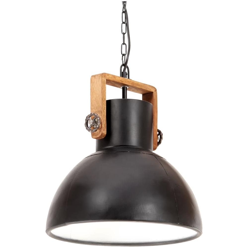 Lampada A Sospensione Industriale 25 W Nero Spento Rotonda 40cm - Foto 2