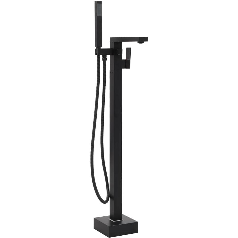 Rubinetto a Colonna Vasca da Bagno Nera Acciaio Inox 90 cm - Foto 1