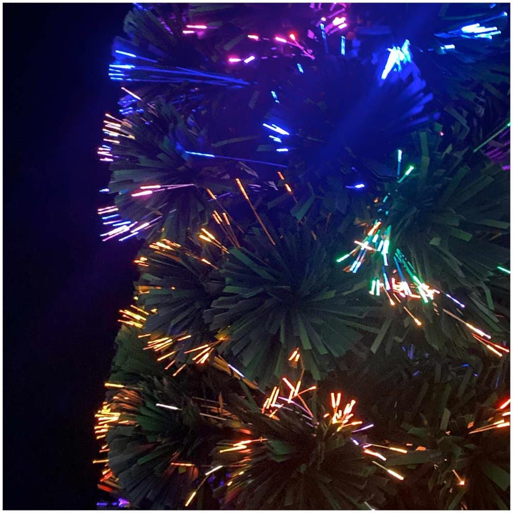 Albero Natale Artificiale Sottile Supporto 240 cm Fibra Ottica - Foto 3