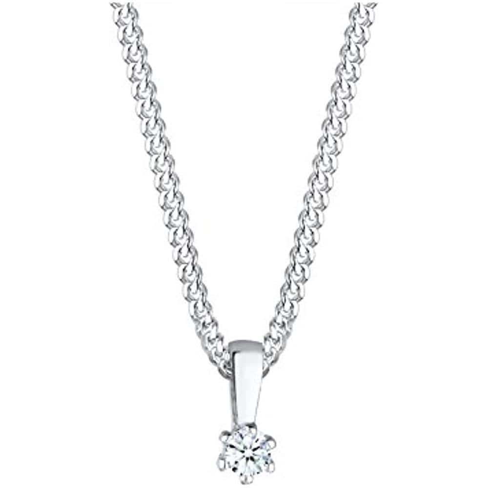 Collana Da Donna In Argento 925 Con Diamante - Foto 1