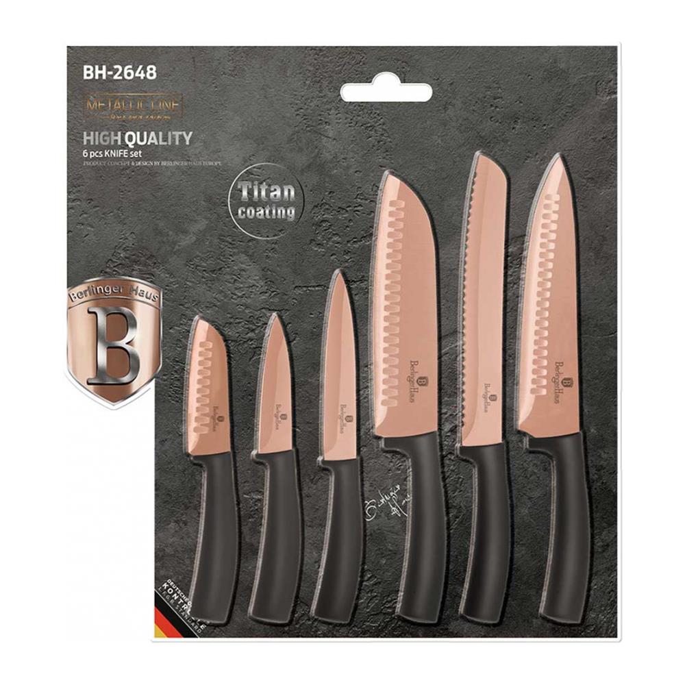 Set Coltelli Da Cucina Berlinger Haus Bh-2648 Oro Rosa - Foto 2
