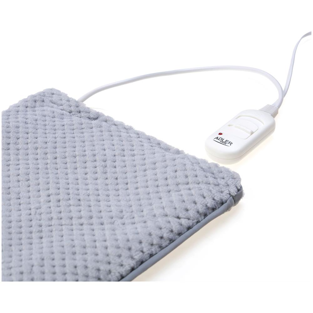 Cuscino Elettrico AD 7415 con 2 Livelli di Temperatura Potenza 80 W Colore Grigio - Foto 2