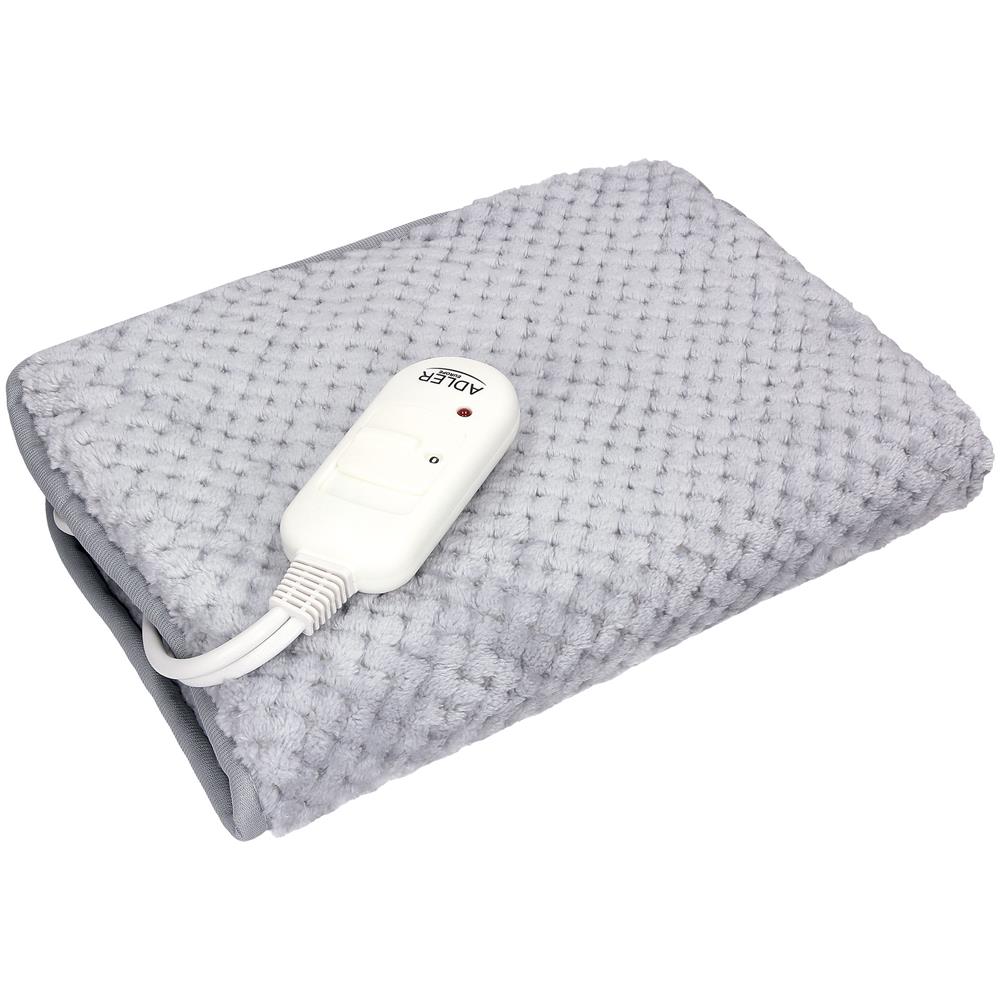 Cuscino Elettrico AD 7415 con 2 Livelli di Temperatura Potenza 80 W Colore Grigio - Foto 1