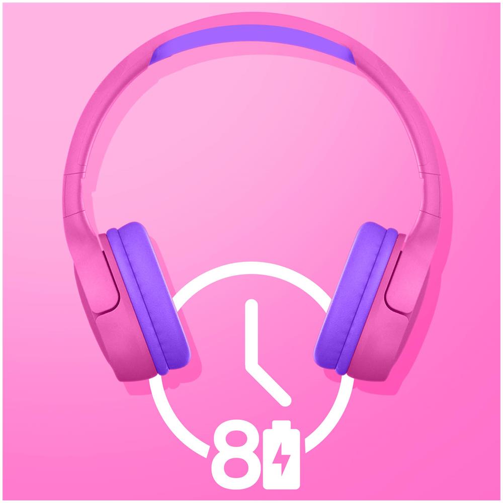 Cuffie Bluetooth 5.1 Per Bambini Autonomia 8 Ore Pieghevoli Akashi Rosa / Viola - Foto 2