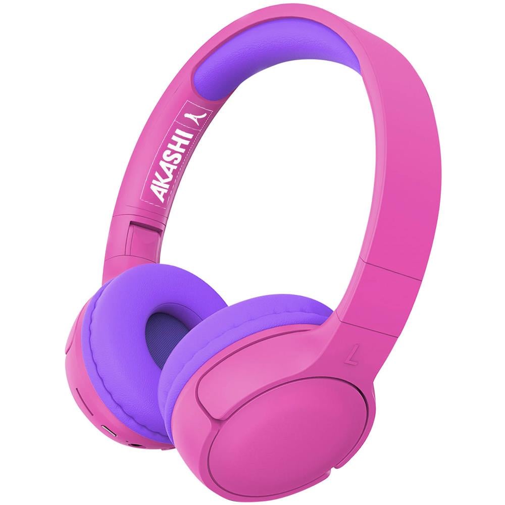 Cuffie Bluetooth 5.1 Per Bambini Autonomia 8 Ore Pieghevoli Akashi Rosa / Viola - Foto 1