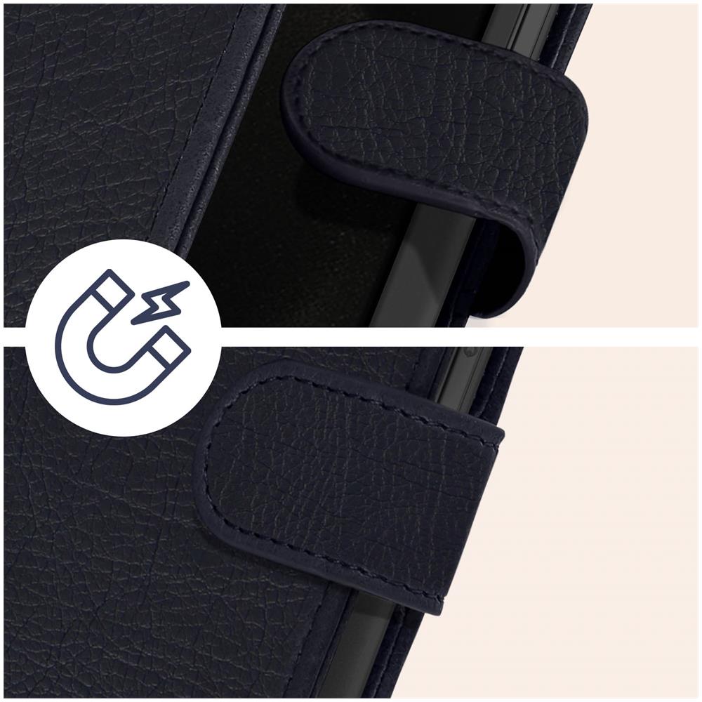 Custodia Per Iphone 15 Pro Copertina Portacarte Funzione Supporto Blu - Foto 2