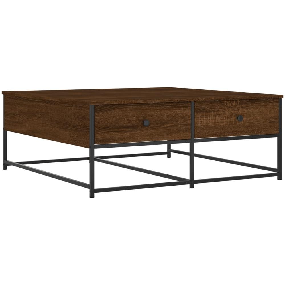 Tavolino Salotto Rovere Marrone 100x99x40 Cm Legno Multistrato - Foto 2