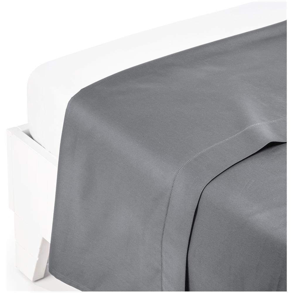 Lenzuolo Superiore Dreaming Raso In Raso Di Cotone Colore Grigio Misura Singolo - Foto 1