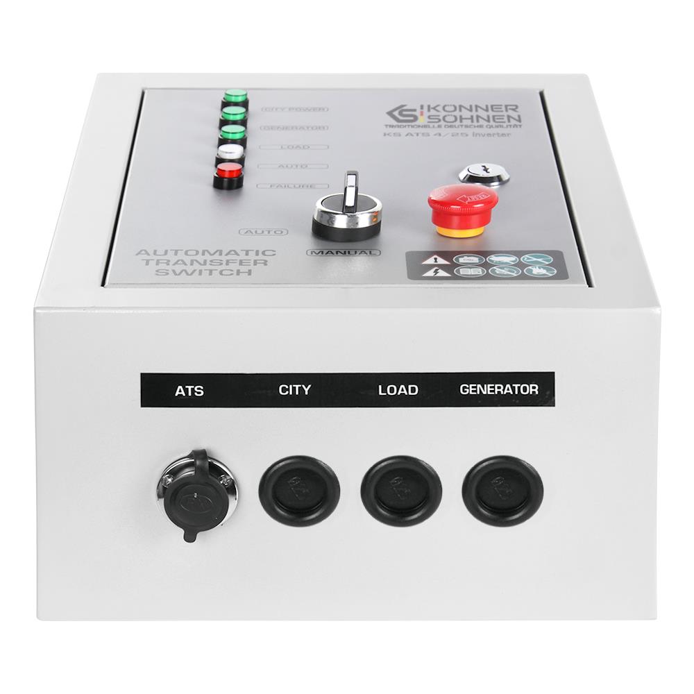 Interruttore di Trasferimento Automatico KS ATS 4/25 Inverter Domanda di potenza di picco, W in modalità standby: 0,36 W, in modalità operativa: 1,2 W Potenza (230V), kW 5.75 (11.5) - Foto 2