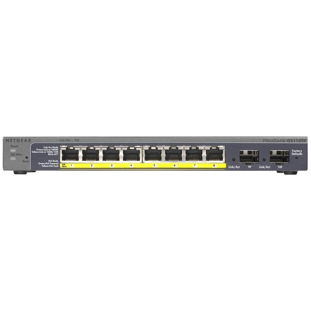 Switch ProSafe GS110TP-200EUS Gestito 8 Porte Gigabit Ethernet PoE 10/100/1000 Mbps +2 Gigabit SFP - Foto 2