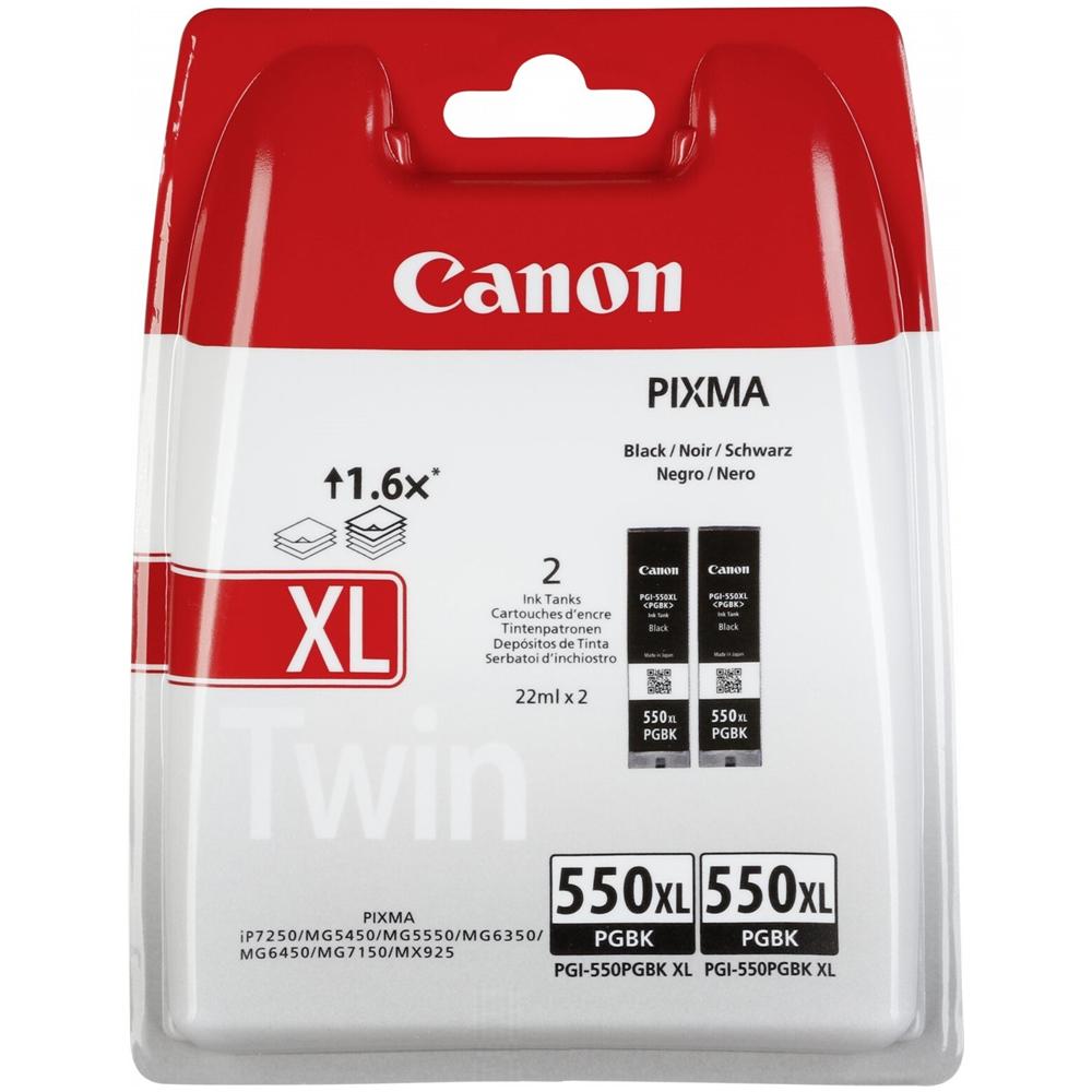 PGI-550XL Cartuccia Ink Originale Nera per Canon PIXMa iP / MG / MX925 Blister 2 pezzi - Foto 1