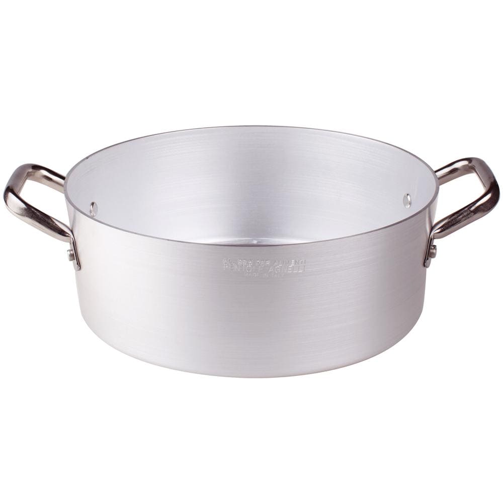 Casseruola Bassa Con Maniglie Inox 2mm - Diametro Cm 36 - Altezza Cm 13-capacità Lt 12,5 - Foto 1