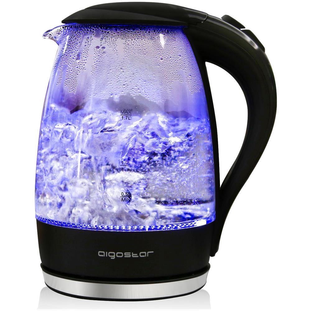 Bollitore D'acqua In Vetro Borosilicato Con Illuminazione A Led. 2200w Capacità 1.7l - Foto 2