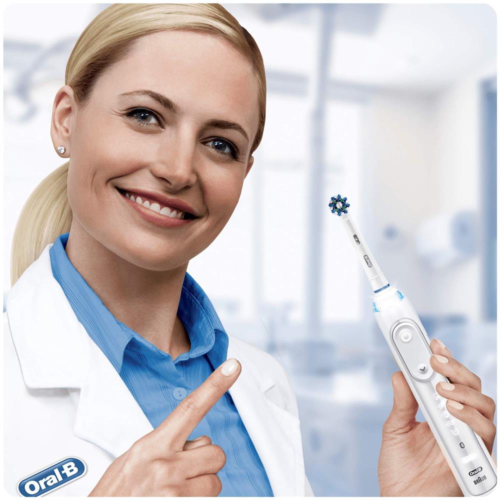Oral-B 4210201207238 Oral-B CrossAction - Testine di ricambio con protezione batterica, previene la crescita batterica sulle setole, 4 pezzi - Foto 2