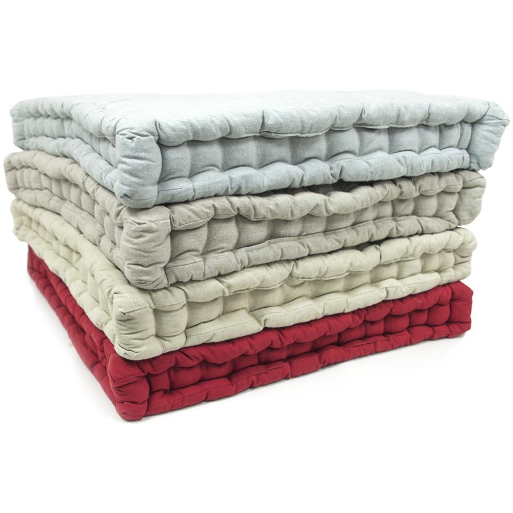 Cuscino Pavimento In Cotone Tinta Unita Ideale Per Divani Pallet Bancale 60x60 60x60 Grigio - Foto 2