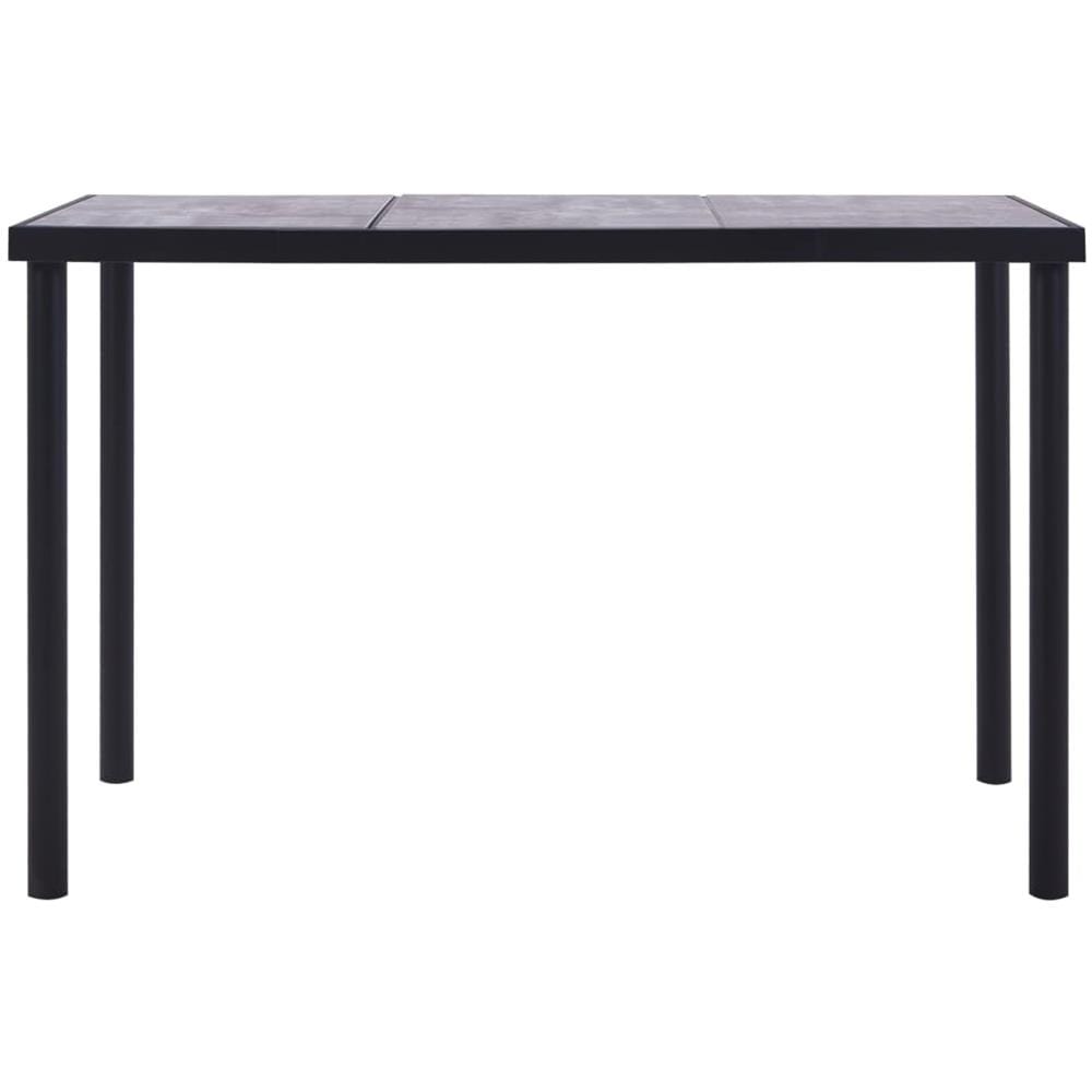 Tavolo Da Pranzo Nero E Grigio Cemento 160x80x75 Cm In Mdf - Foto 2