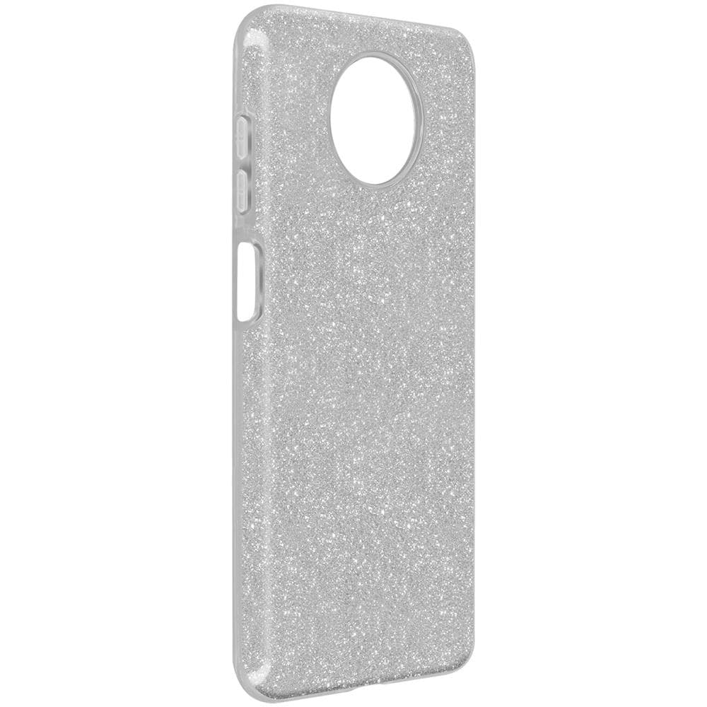 Cover Xiaomi Redmi Note 9t 5g Silicone Semi-rigido Paillette Amovibili Argento - Foto 2