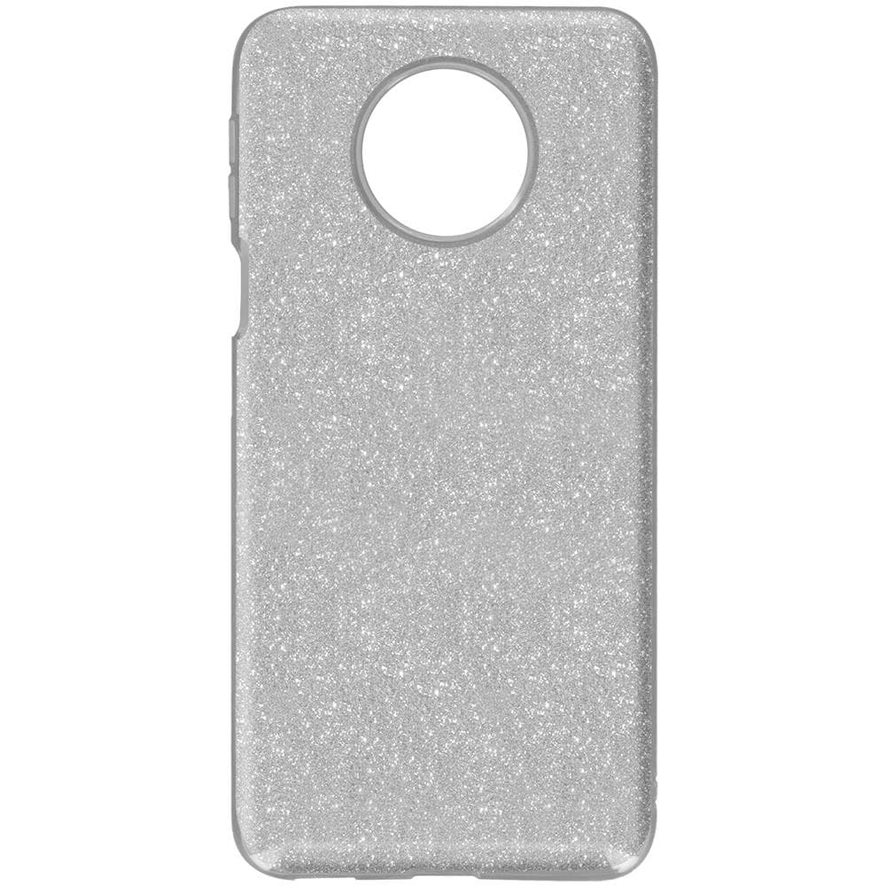 Cover Xiaomi Redmi Note 9t 5g Silicone Semi-rigido Paillette Amovibili Argento - Foto 1