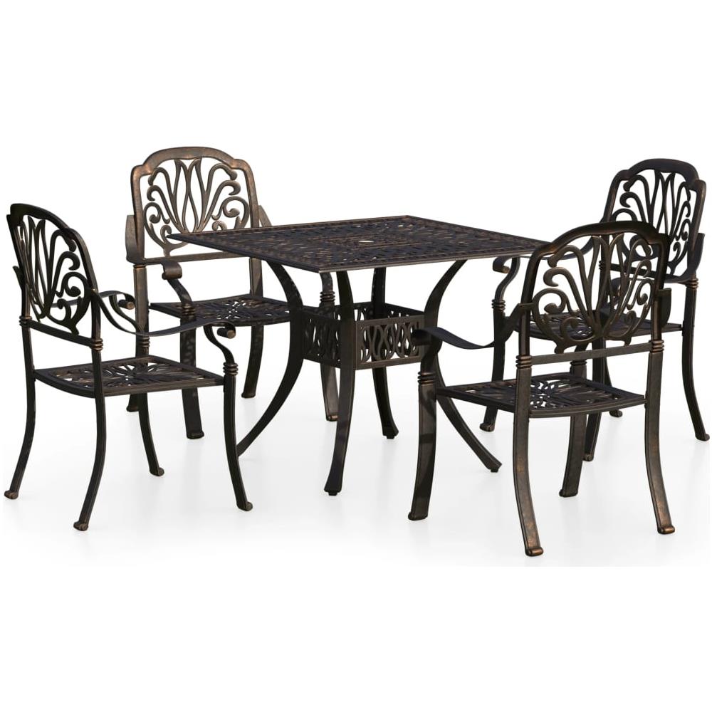 Set Da Bistrot 5 Pz In Alluminio Pressofuso Bronzo - Foto 2