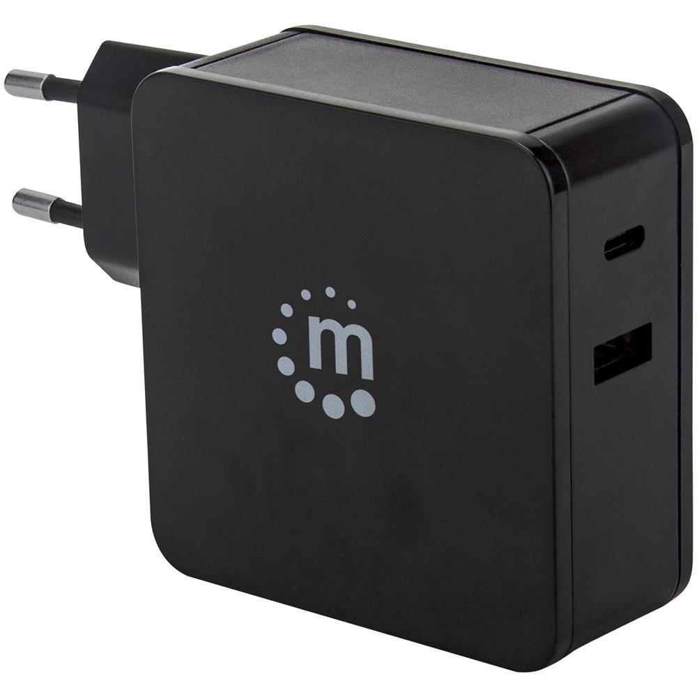 Alimentatore 60w Con Porte Usb-c E Usb-a Nero - Foto 1
