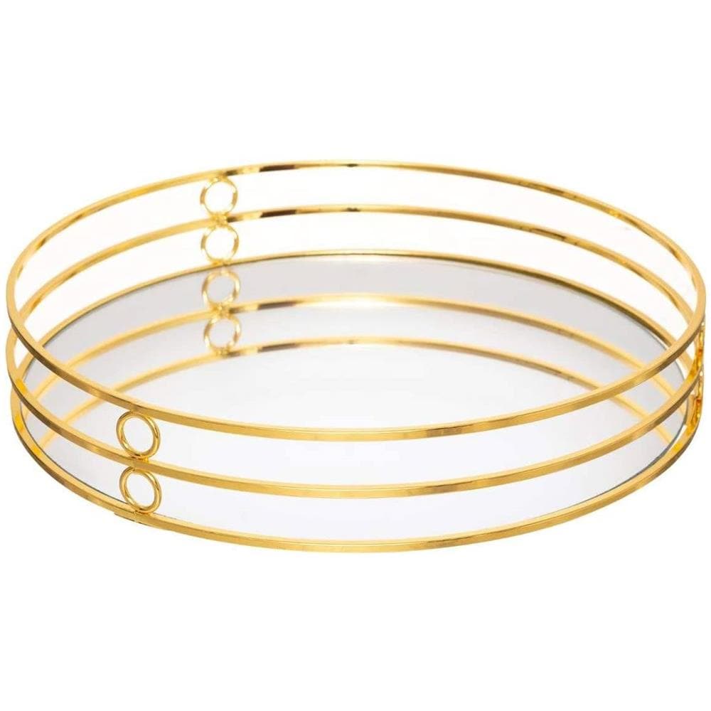 Vassoio Specchio Feel, 2 Pezzi, Oro - Foto 2
