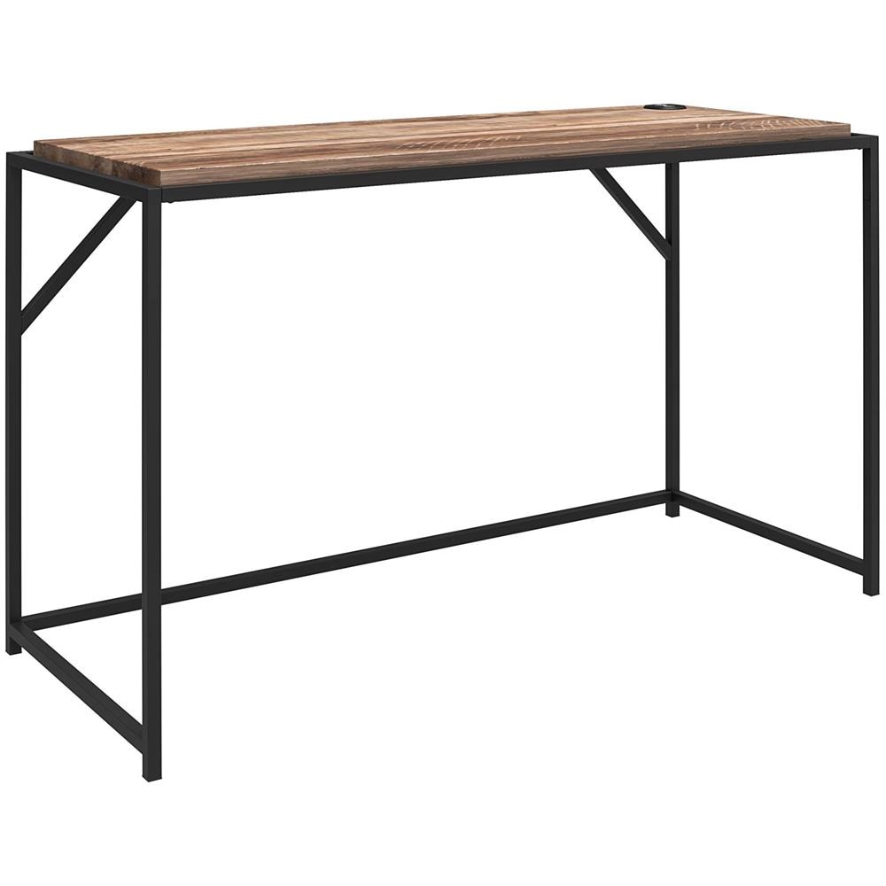 Quincy Scrittoio In Truciolare Laminato Rovere Stagionato E Struttura In Metallo Nero - Foto 1
