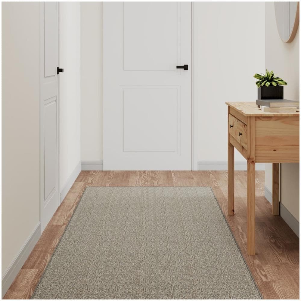 Tappeto Corsia Aspetto Sisal Tortora 80x300 Cm - Foto 1
