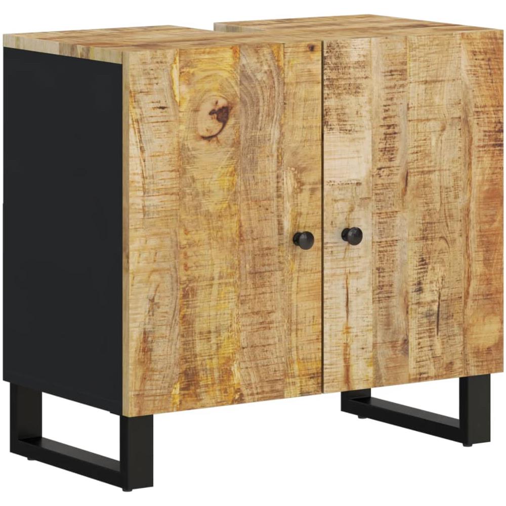Mobile Lavabo 62x33x58cm Legno Massello Mango Legno Multistrato - Foto 2