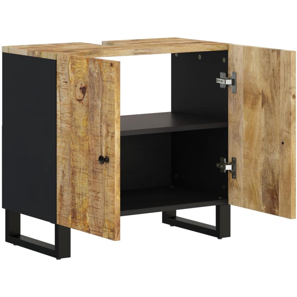 Mobile Lavabo 62x33x58cm Legno Massello Mango Legno Multistrato - Foto 3