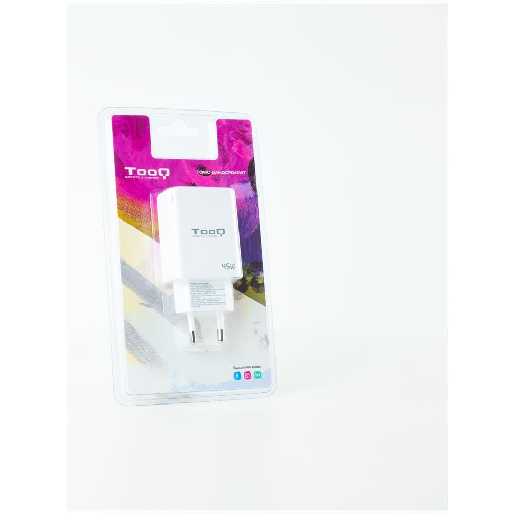 TQWC-GANQCPD45WT Caricabatterie per dispositivi mobili Universale Bianco AC Ricarica rapida Interno - Foto 6