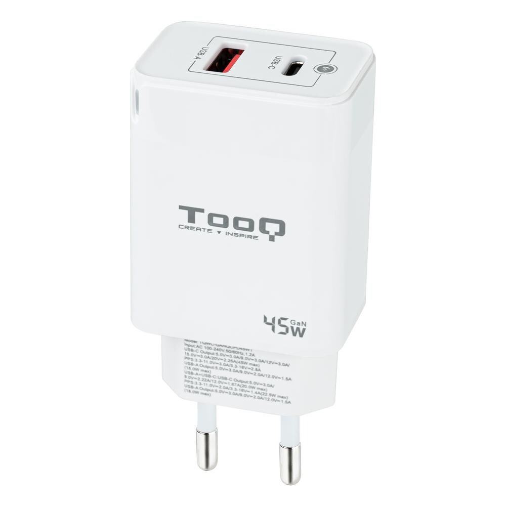 TQWC-GANQCPD45WT Caricabatterie per dispositivi mobili Universale Bianco AC Ricarica rapida Interno - Foto 1