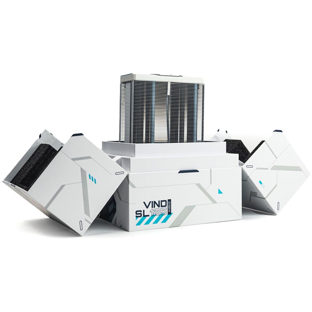 Dissipatore CPU VK-AIRSL125W ad Aria per Socket Intel LGA 1150 / 1151 / 1155 / 1156 / 1200 / 1700 / 2011 / 2011-v3 / 2066 e Socket AMD AM4 / AM5 - Foto 3
